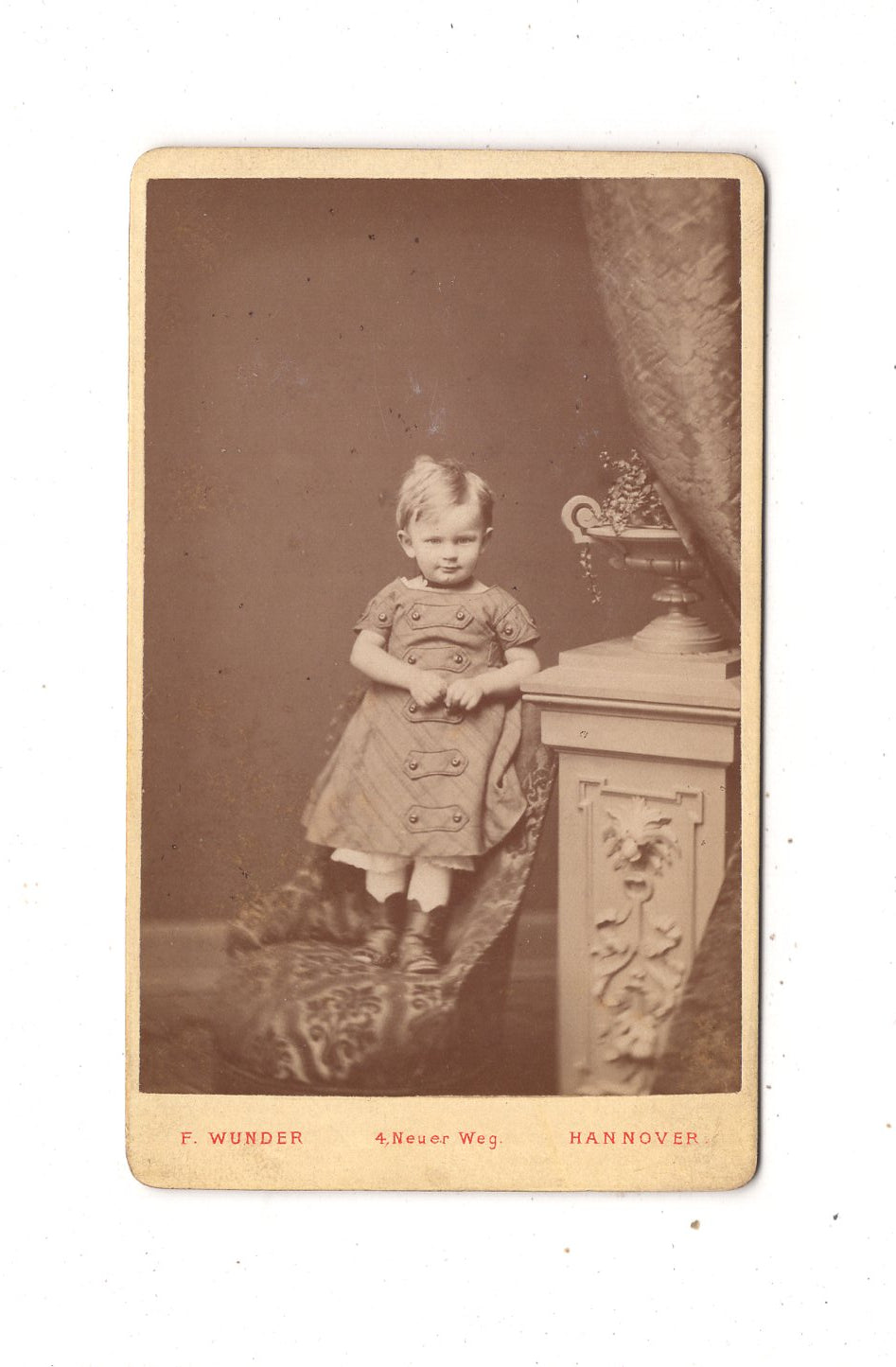 Fotografie Niedliches kleines Kind - Hannover 1870er