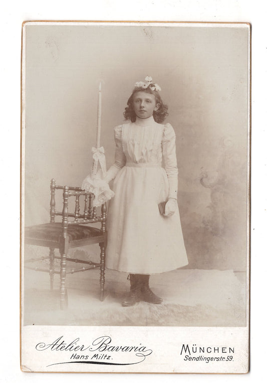 Fotografie Feines junges Mädchen - München 1890er / CAB U-28