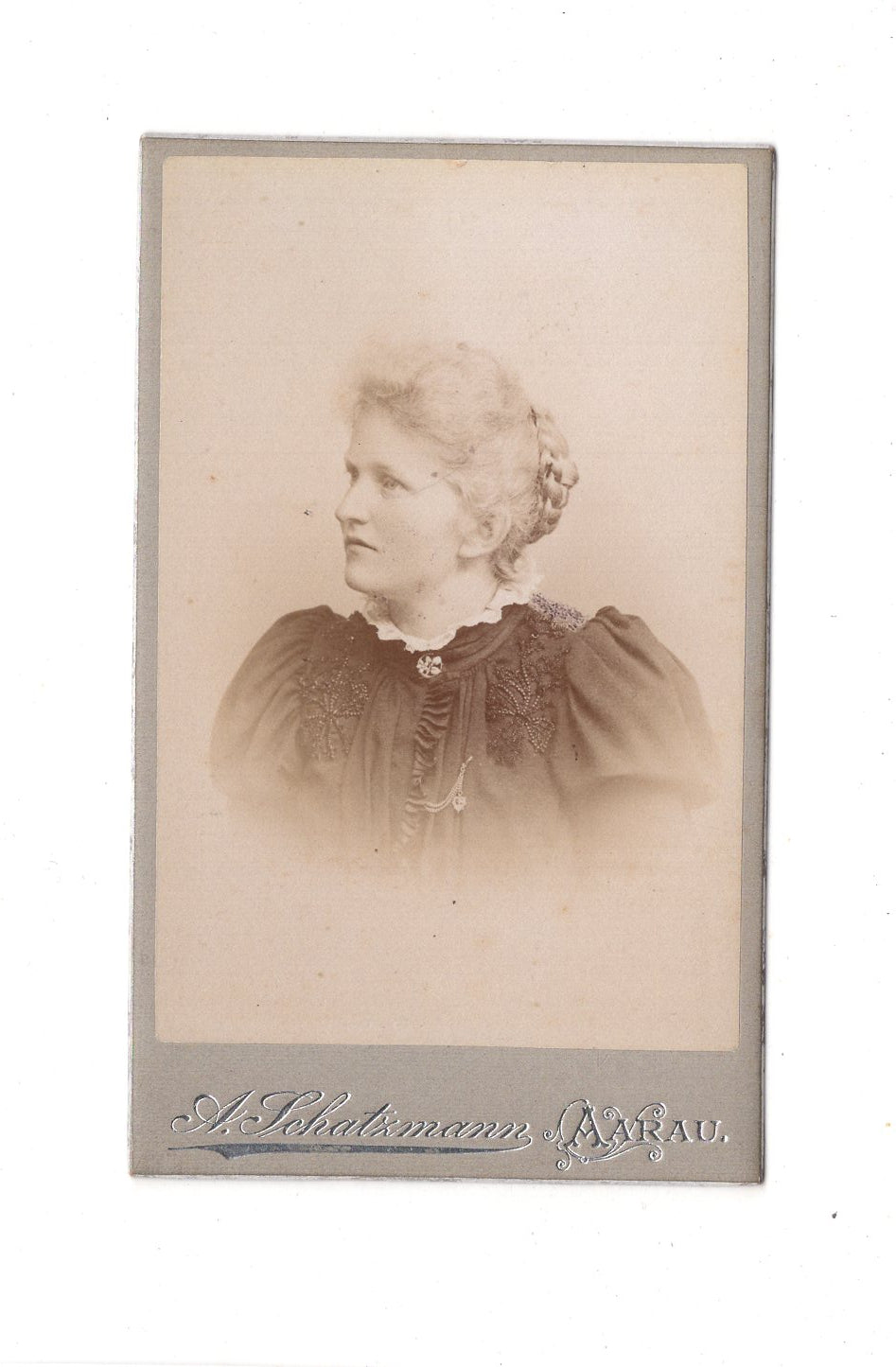Fotografie Damenportrait - Aarau 1890er / CDV C1-08