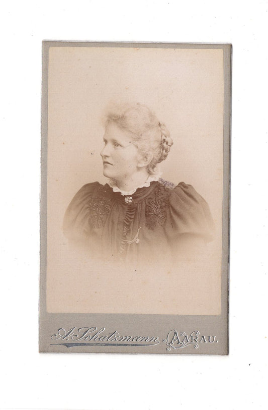 Fotografie Damenportrait - Aarau 1890er / CDV C1-08