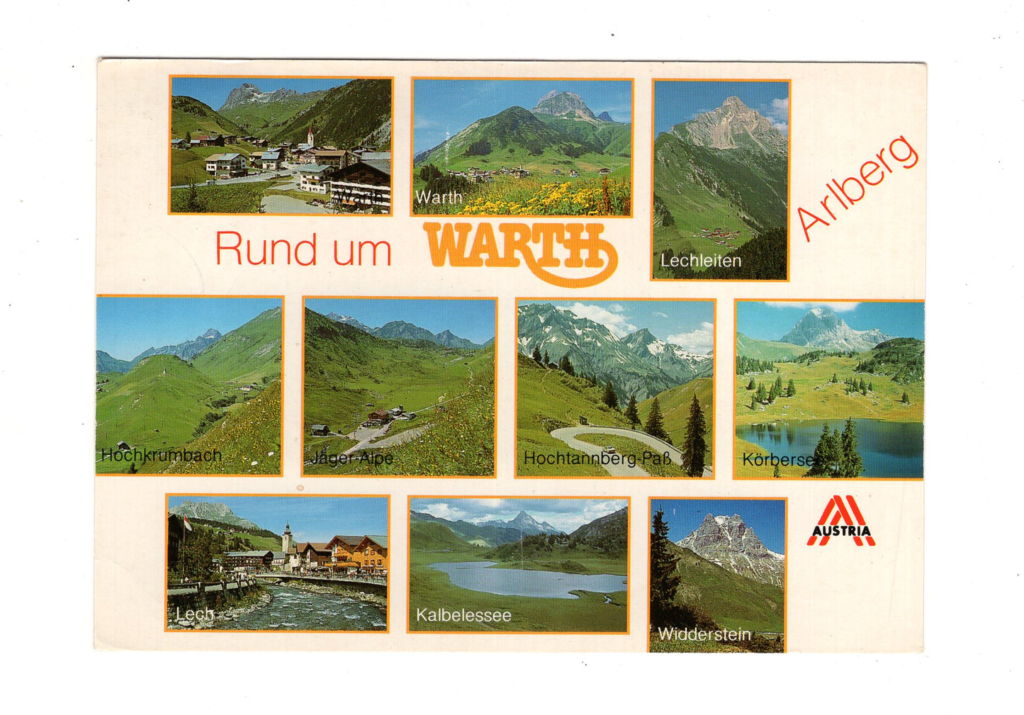 Ansichtskarte Rund um Warth / Vorarlberg / Österreich
