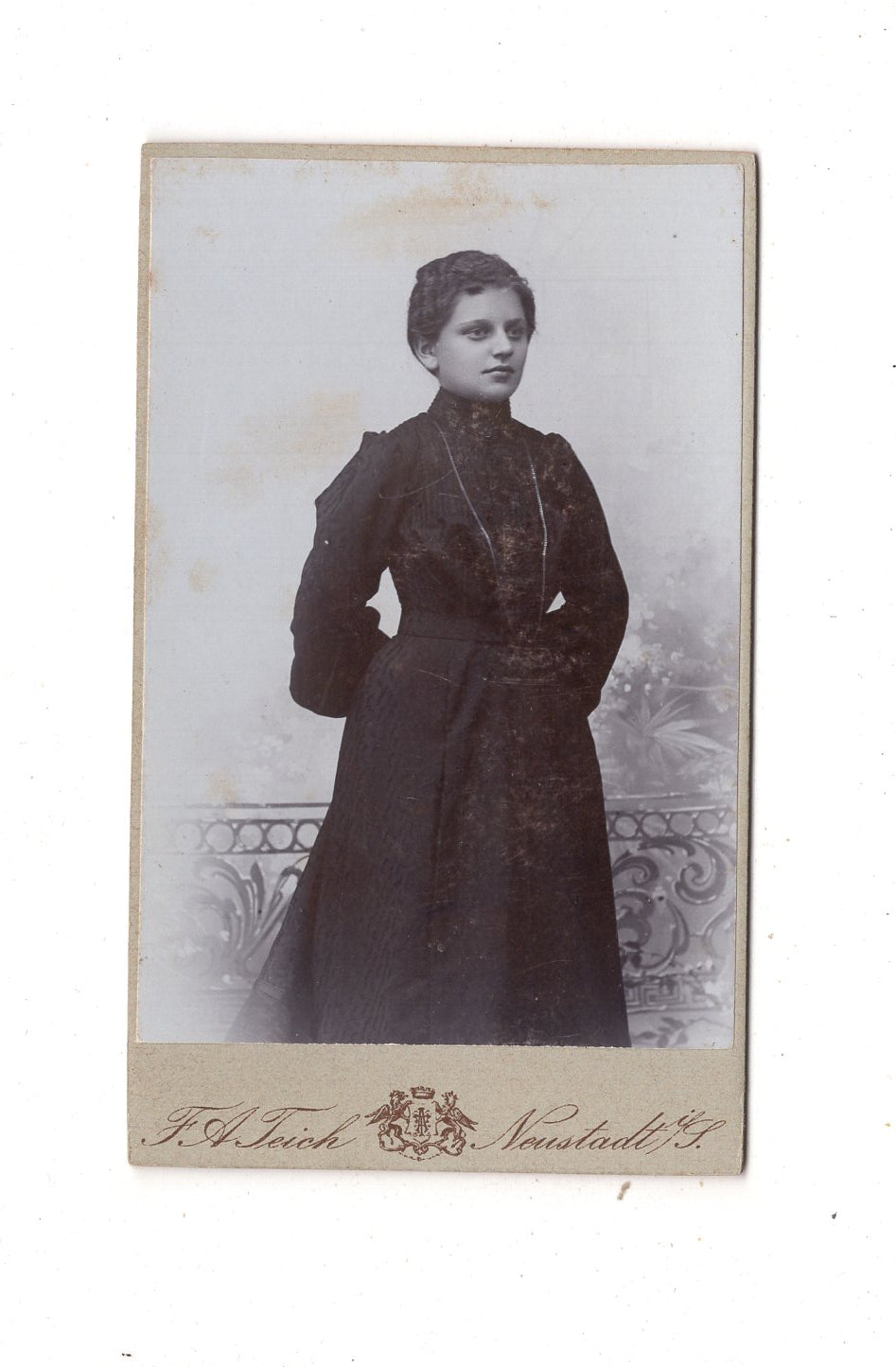 Fotografie Feine Dame - Neustadt in Sachsen 1890er / CDV L1-29