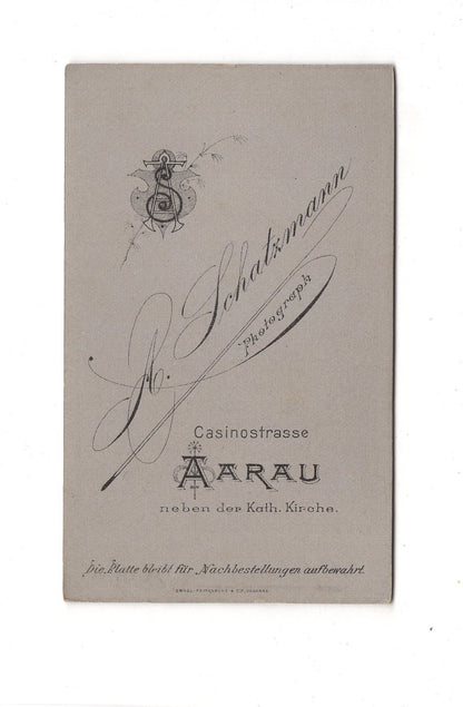 Fotografie Damenportrait - Aarau 1890er / CDV C1-08