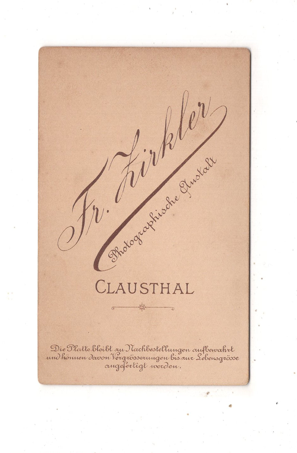 Fotografie Feine Dame - Clausthal um 1880