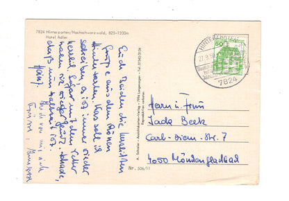 Ansichtskarte Hinterzarten / Hochschwarzwald / Hotel Adler / J1-70