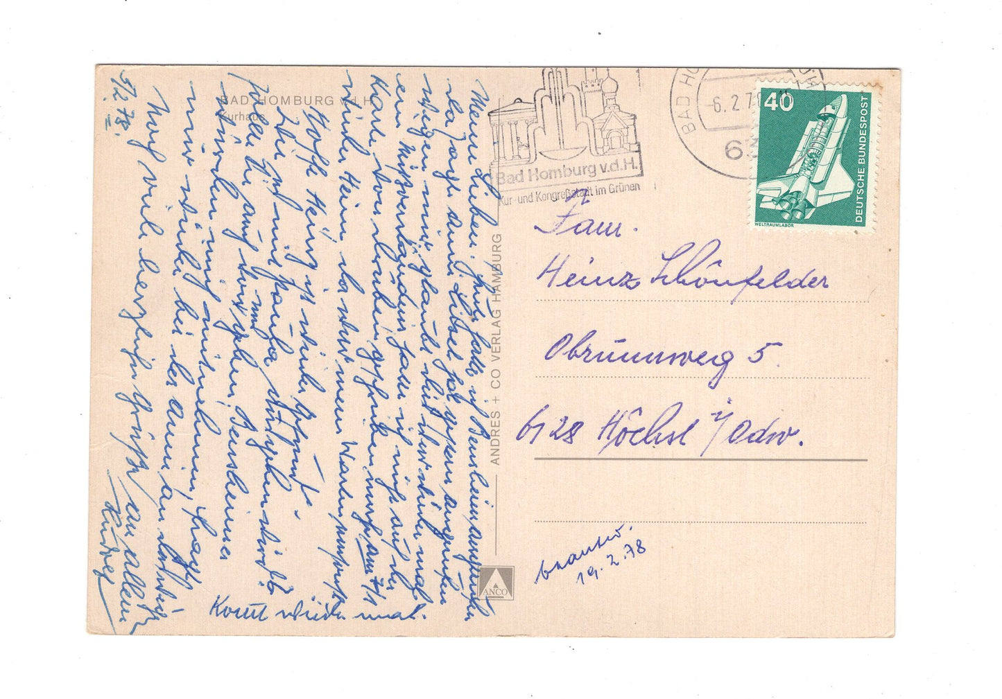 Ansichtskarte Bad Homburg vor der Höhe / Kurhaus