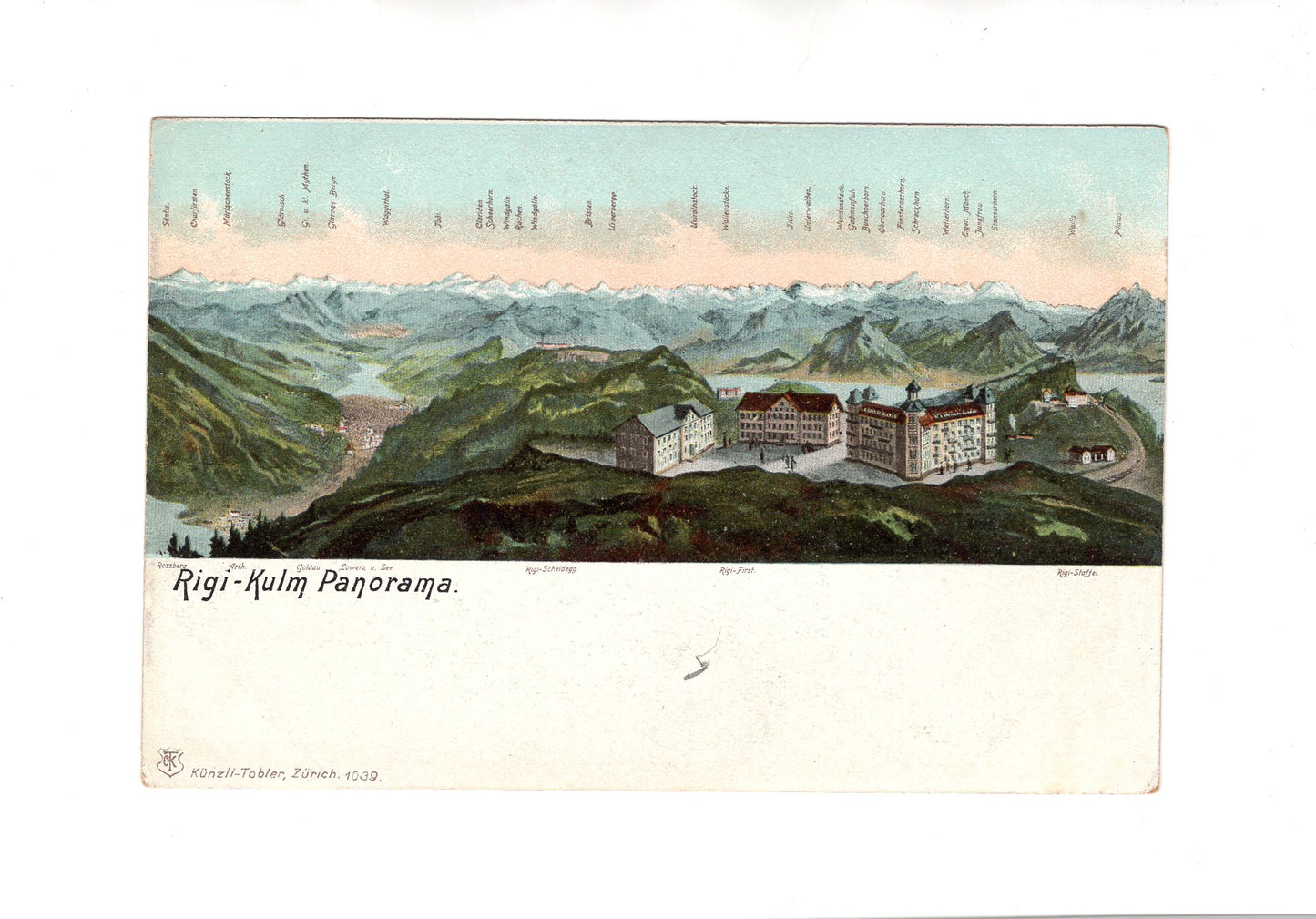Ansichtskarte Rigi-Kulm Panorama / Schweiz
