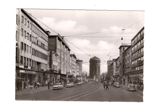 Ansichtskarte Mannheim / Blick in die Planken zum Wasserturm