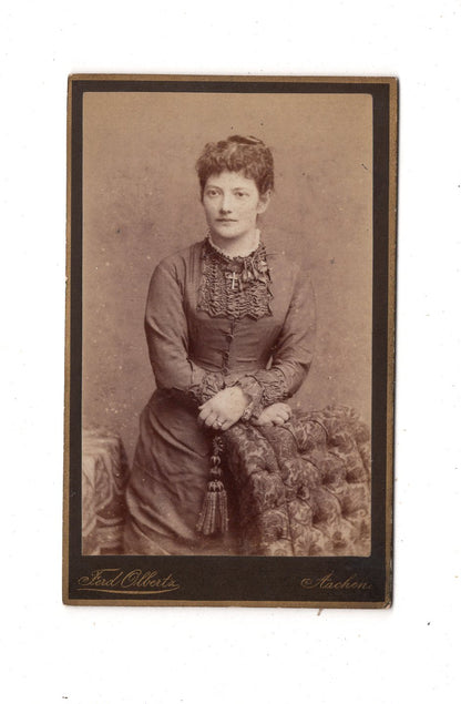 Fotografie Feine Dame - Aachen 1880er / CDV L1-29