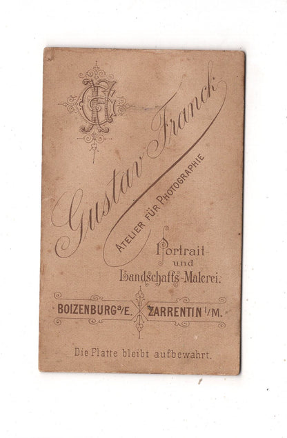 Fotografie Niedliches kleines Kind - Boizenburg & Zarrentin 1890er / CDV M1-31