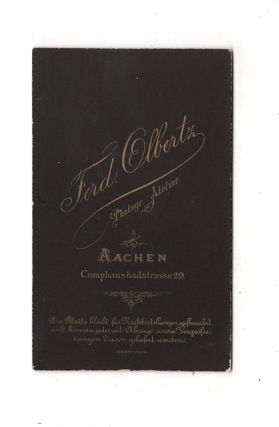 Fotografie Feine Dame - Aachen 1880er / CDV L1-29