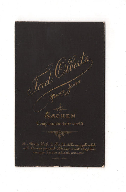 Fotografie Feine Dame - Aachen 1880er / CDV L1-29