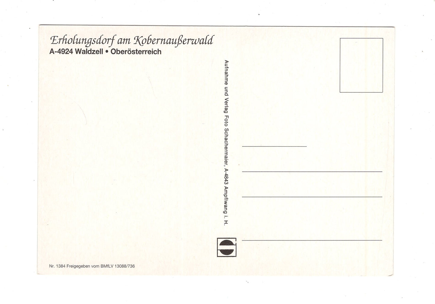 Ansichtskarte Kobernaußerwald / Waldzell / Oberösterreich / Österreich