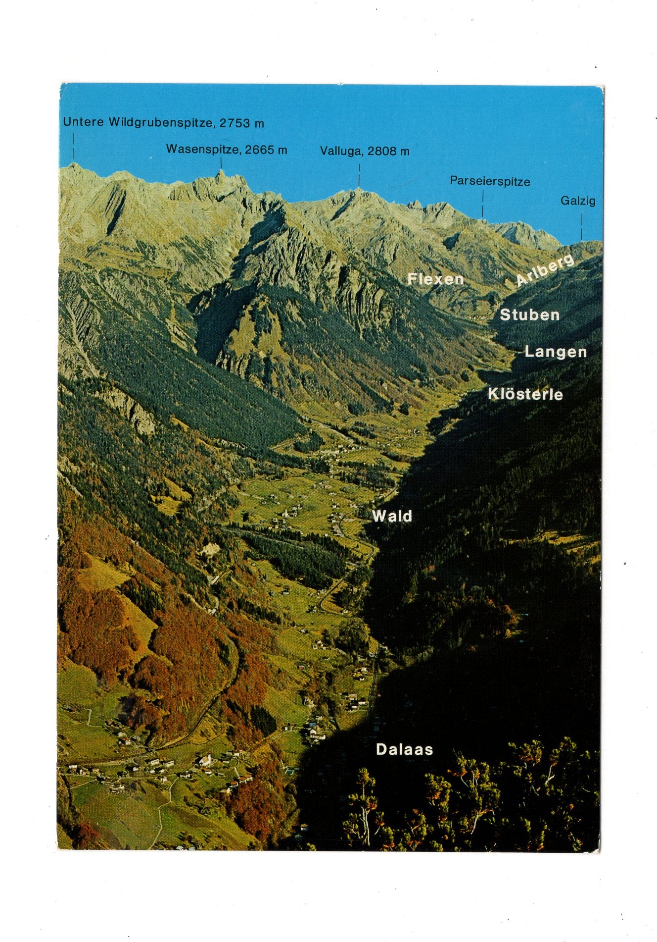 Ansichtskarte Dalaas mit dem oberen Klostertal / Vorarlberg / Österreich