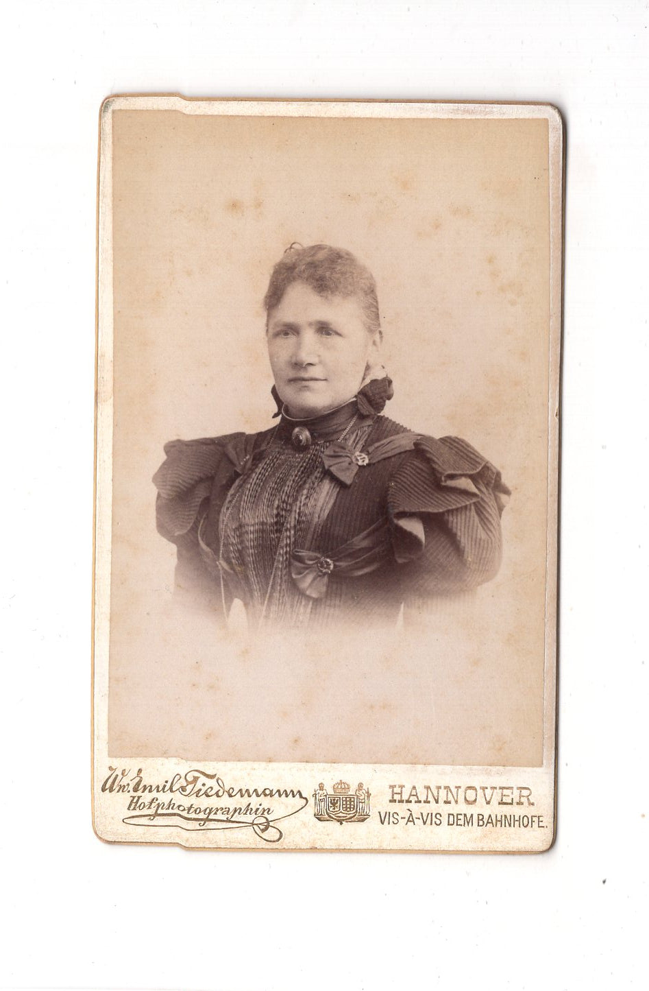 Fotografie Damenportrait - Hannover 1890er / CDV C1-08