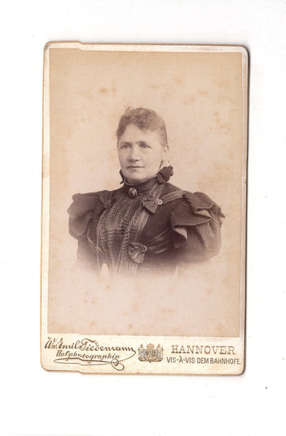 Fotografie Damenportrait - Hannover 1890er / CDV C1-08
