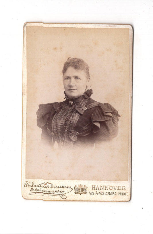 Fotografie Damenportrait - Hannover 1890er / CDV C1-08