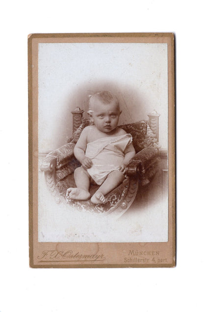 Fotografie Schönes Kinderbild / Baby - München 1880er