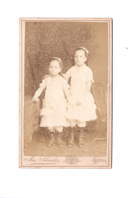 Fotografie Niedliche kleine Mädchen - Löbtau-Dresden um 1880