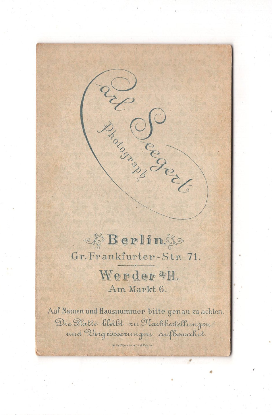 Fotografie Niedliches kleines Kind - Berlin 1880er