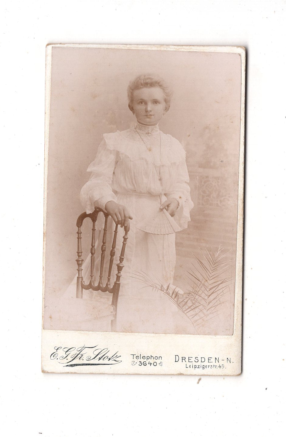 Fotografie Feine Dame - Dresden 1890er / CDV L1-29