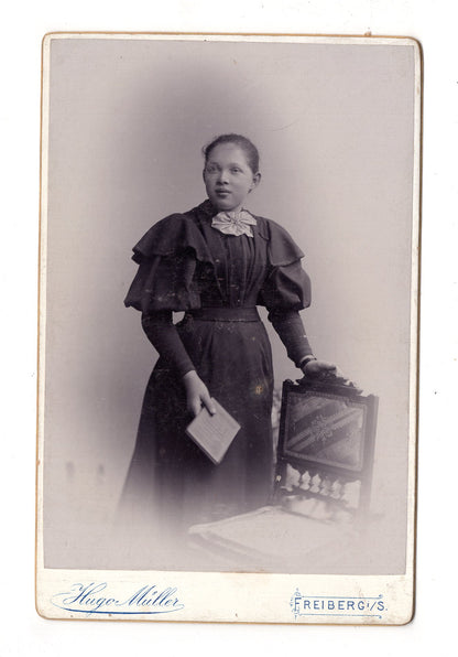 Fotografie Feines junges Mädchen - Freiberg 1890er / CAB U-28