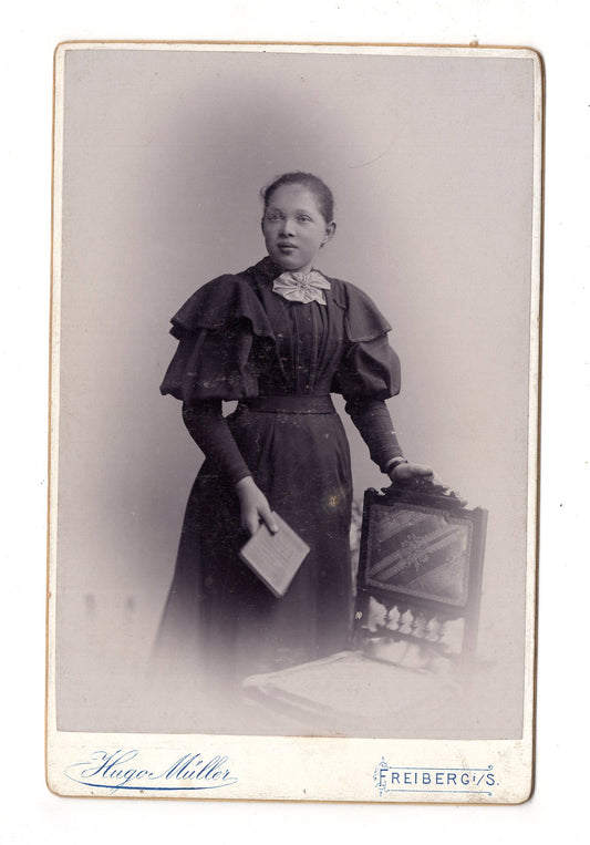 Fotografie Feines junges Mädchen - Freiberg 1890er / CAB U-28