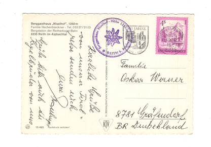 Ansichtskarte Berggasthaus Nisslhof / Reith im Alpbachtal / Österreich