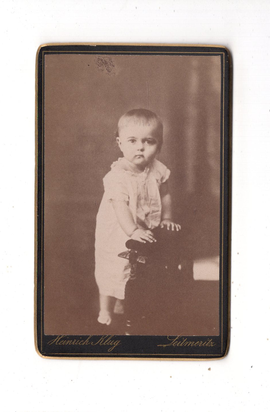 Fotografie Niedliches kleines Kind - Leitmeritz um 1880