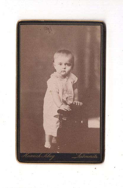 Fotografie Niedliches kleines Kind - Leitmeritz um 1880