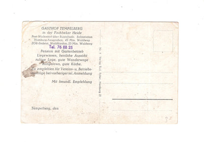 Ansichtskarte Gasthof Tempelberg / Fischbeker Heide