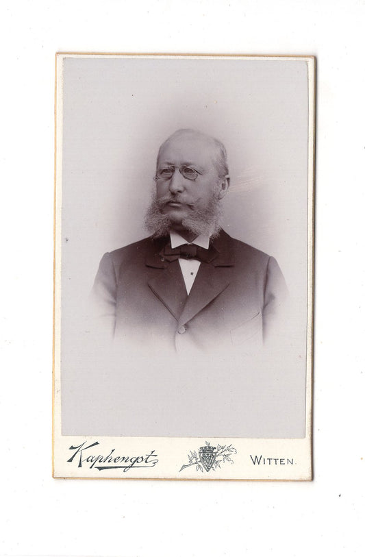 Fotografie Herrenportrait / benannt - Witten an der Ruhr 1899 / CDV C1-26