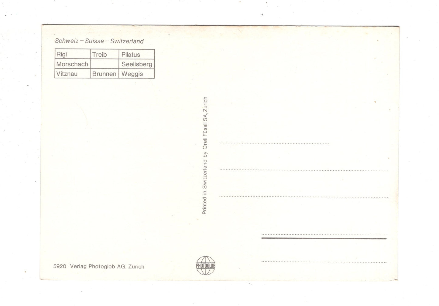 Ansichtskarte Vierwaldstättersee / Schweiz