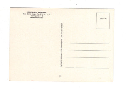 Ansichtskarte Hinterzarten / Hochschwarzwald / Ferienhaus Amselhof / J1-70