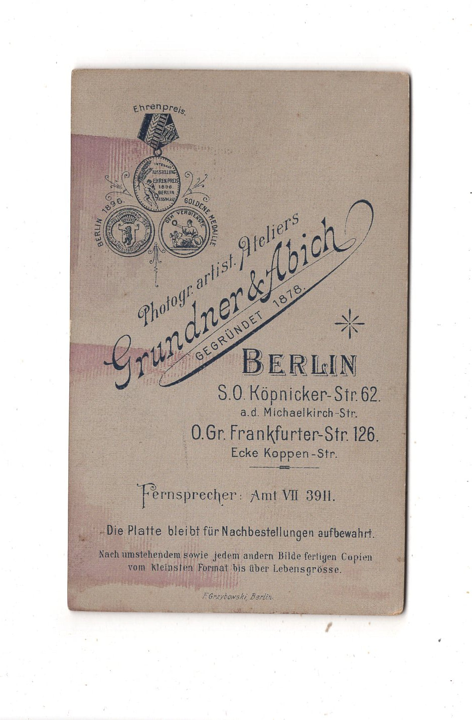 Fotografie Niedliche kleine Kinder - Berlin 1890er / CDV M1-11