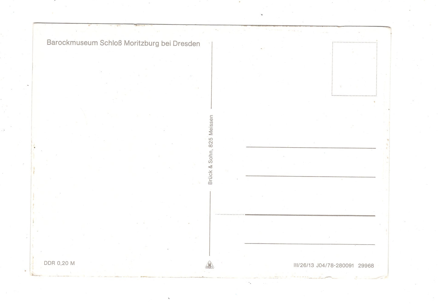Ansichtskarte Barockmuseum Schloss Moritzburg bei Dresden / L1-70