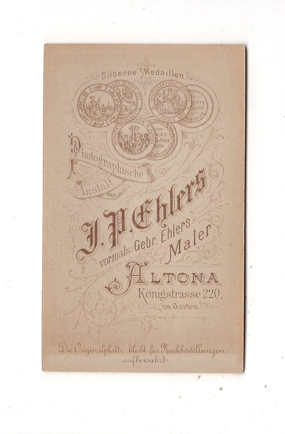 Fotografie Damenportrait - Hamburg Altona 1880er