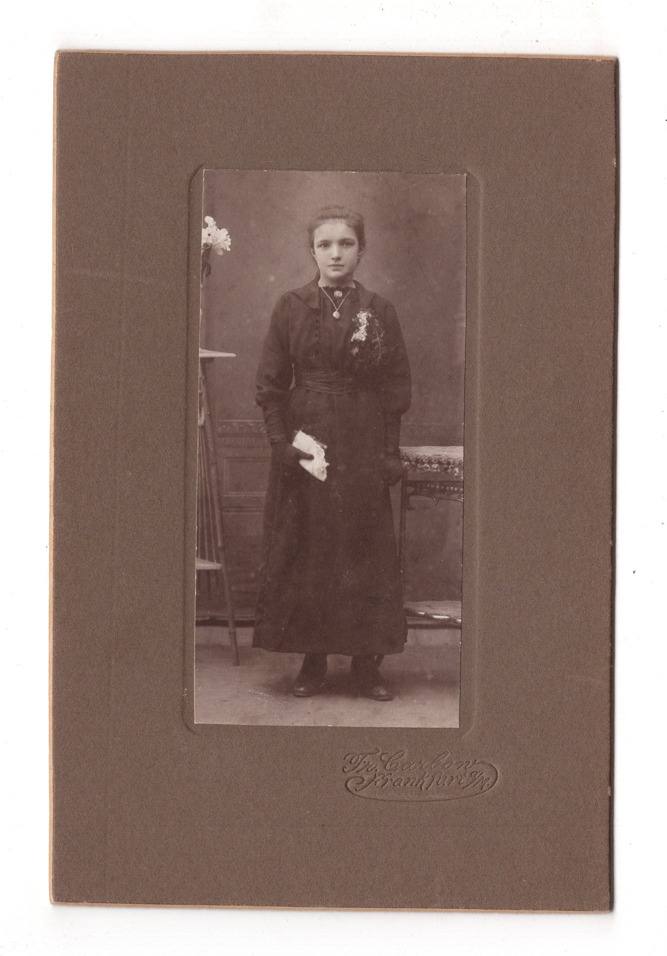 Fotografie Feines junges Mädchen - Frankfurt Main 1910er / CAB U-29