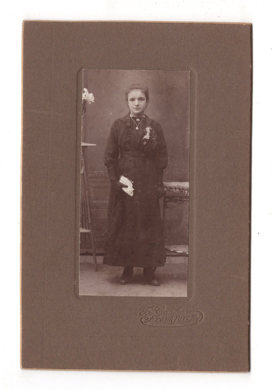 Fotografie Feines junges Mädchen - Frankfurt Main 1910er / CAB U-29