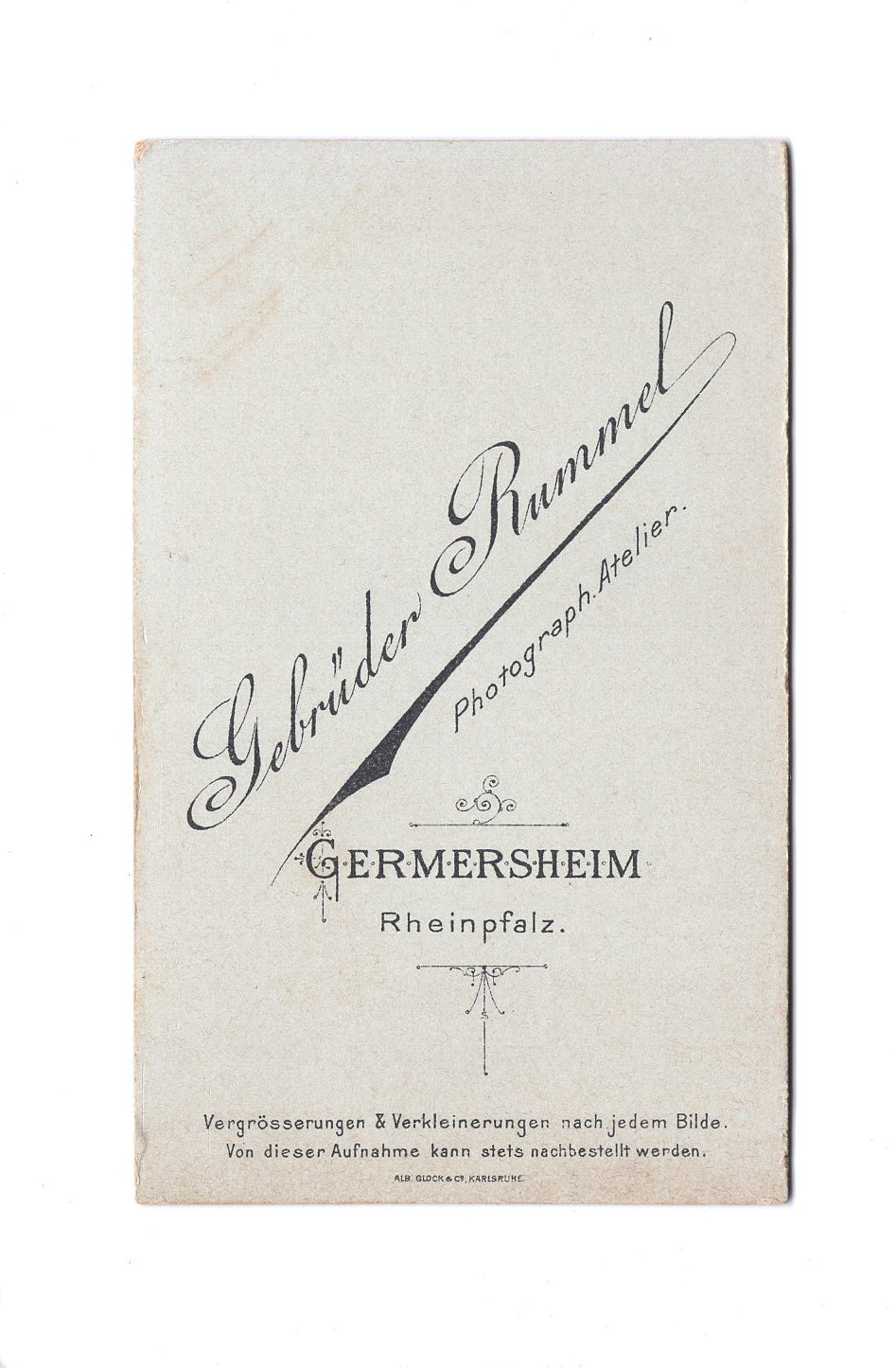 Fotografie Herrenportrait - Germersheim 1890er