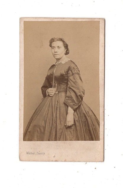 Fotografie Feine Dame - Liege Lüttich 1860er