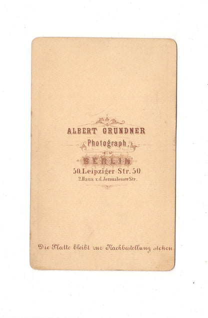 Fotografie Herrenportrait - Berlin um 1870 / CDV C1-26