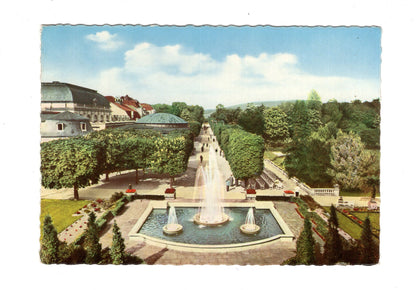 Ansichtskarte Bad Salzuflen / Hauptallee mit Leuchtfontäne