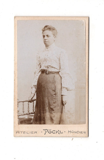 Fotografie Feine Dame - München 1890er / CDV L1-29