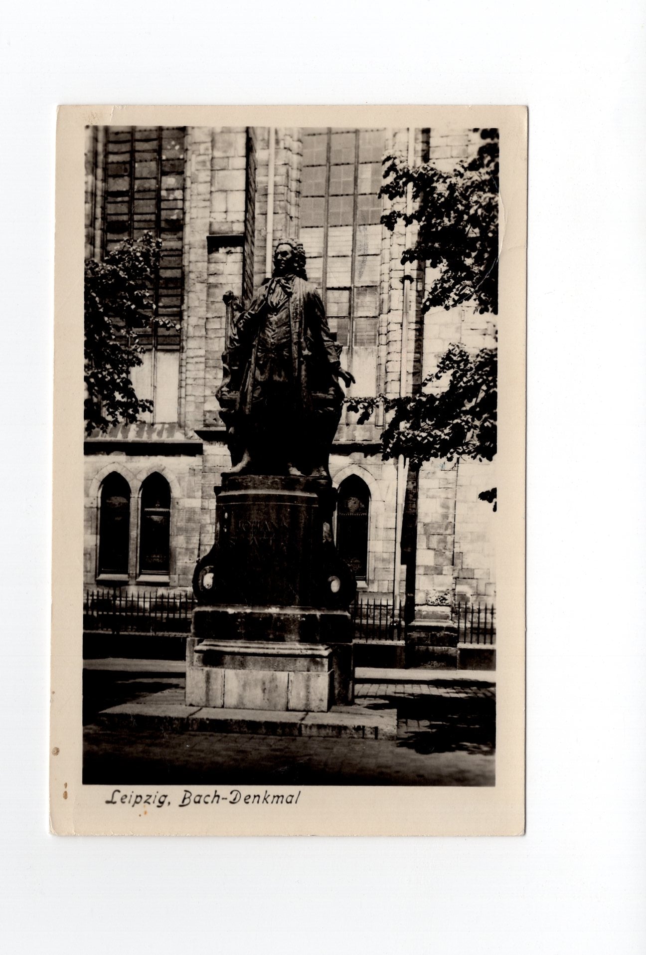 Ansichtskarte Leipzig / Bach-Denkmal