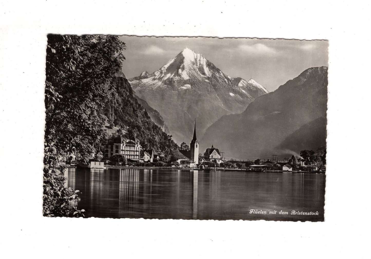 Ansichtskarte Flüelen mit dem Bristenstock / Schweiz