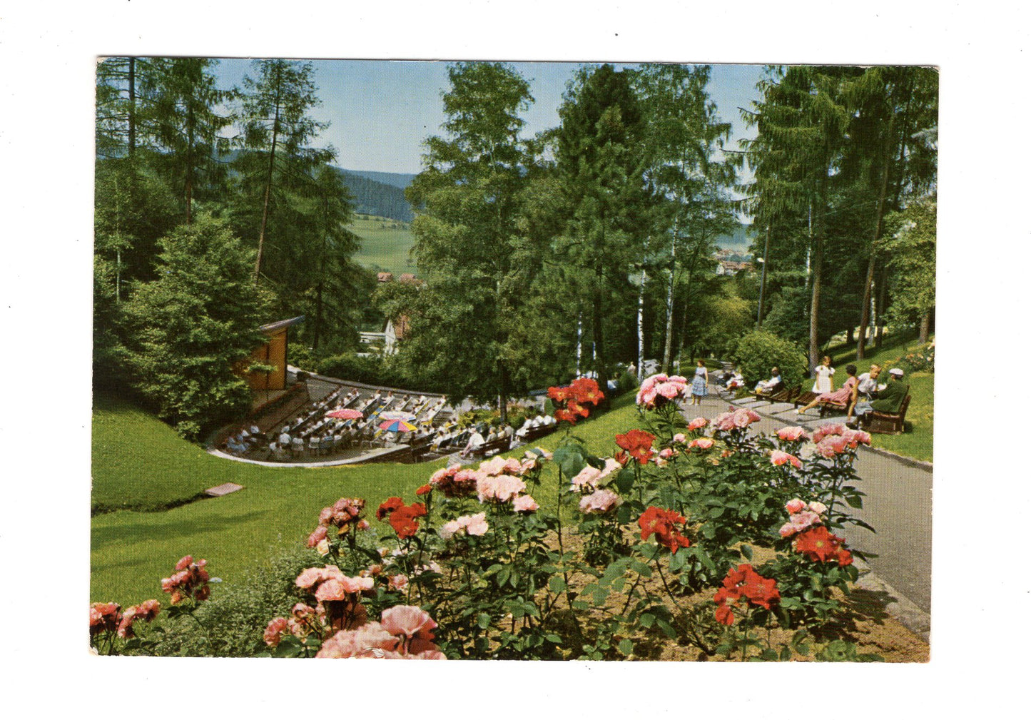 Ansichtskarte Baiersbronn im Schwarzwald / Kuranlagen mit Konzertpavillon