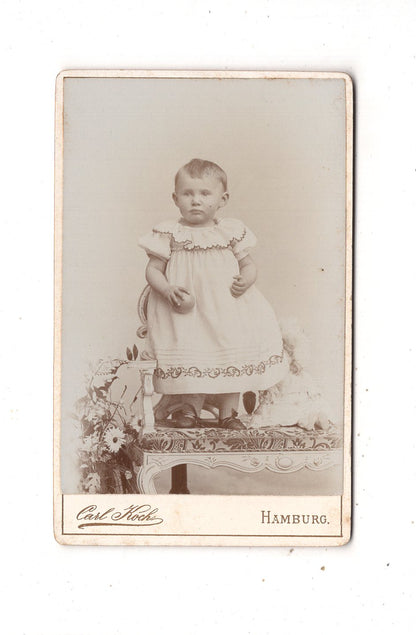 Fotografie Niedliches kleines Kind - Hamburg 1890er