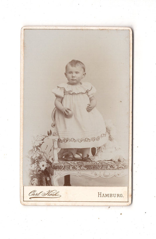 Fotografie Niedliches kleines Kind - Hamburg 1890er