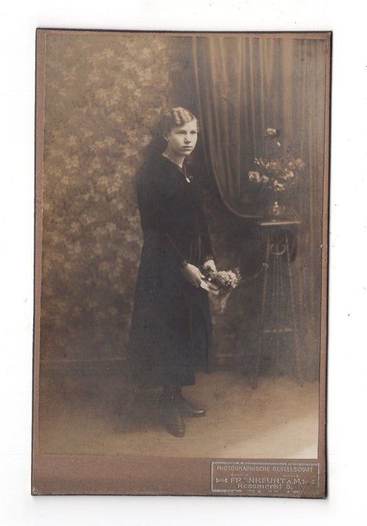 Fotografie Feines junges Mädchen - Frankfurt Main 1910er / CAB U-29